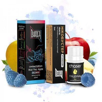 Набор Chaser Black Blue Raz Apple 30 мл (Малина + Яблоко), самозамес 42143 фото