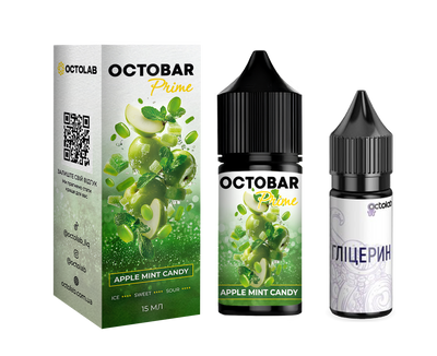 Набор OCTO BAR Prime Apple Mint Candy 30 мл (Яблочно-мятная конфета), самозамес 43315 фото