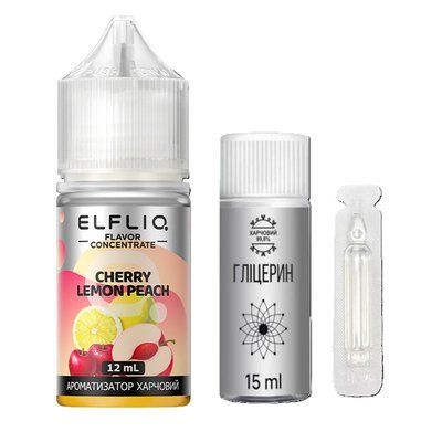 Набір Elfliq Cherry Lemon Peach 30 мл (Вишня + Лимон + Персик), самозаміс 43154 фото